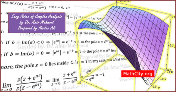 Complex Analysis (Easy Notes of Complex Analysis) - MathCity.org